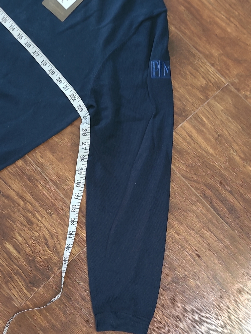 Weatherproof Men's Navy V-Neck Sweater Cotton Cashmere Blend Size Large - Picture 6 of 9